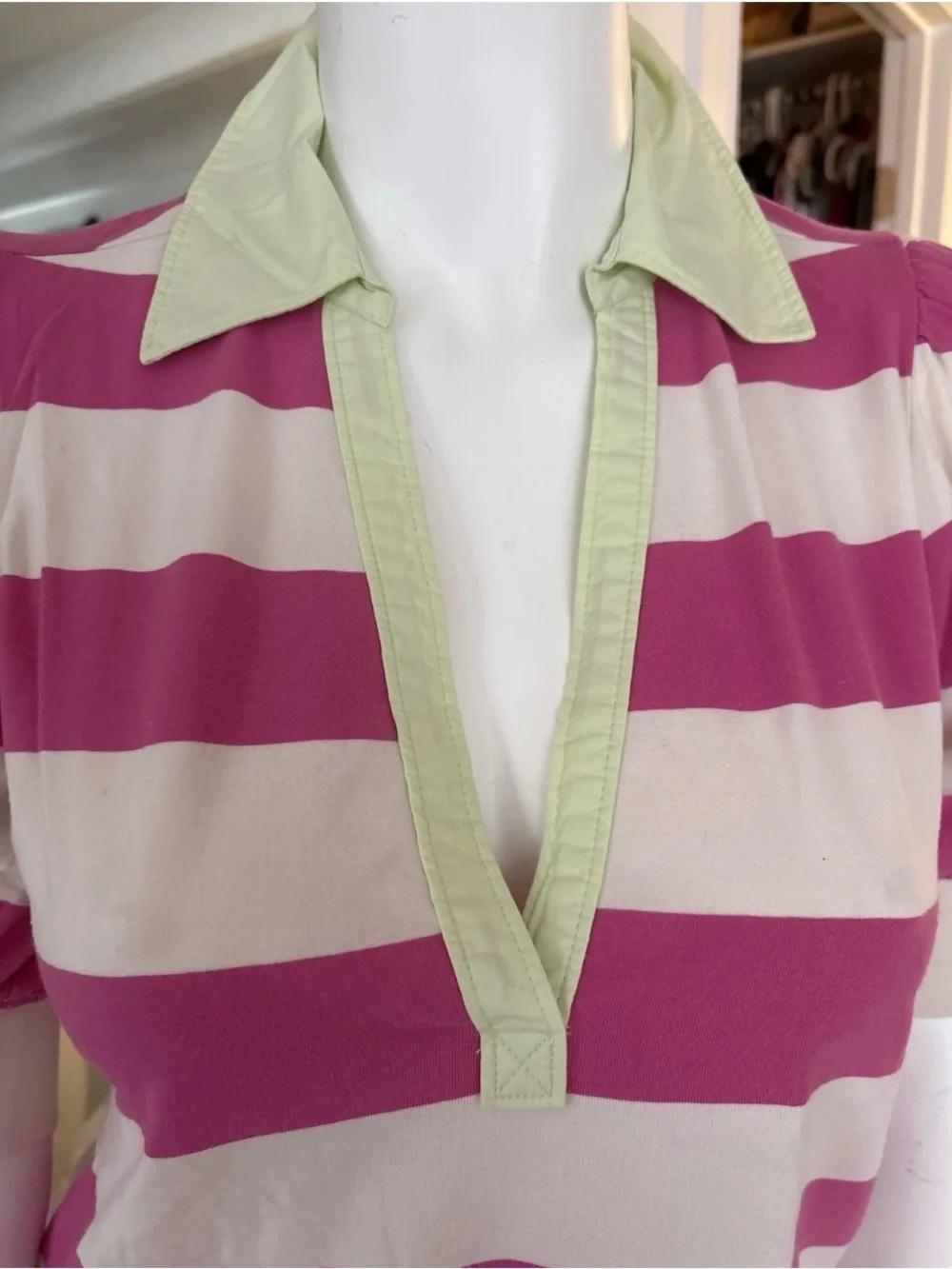 Anthropologie Maeve Women's Polo rugby stripe shirt Size XS